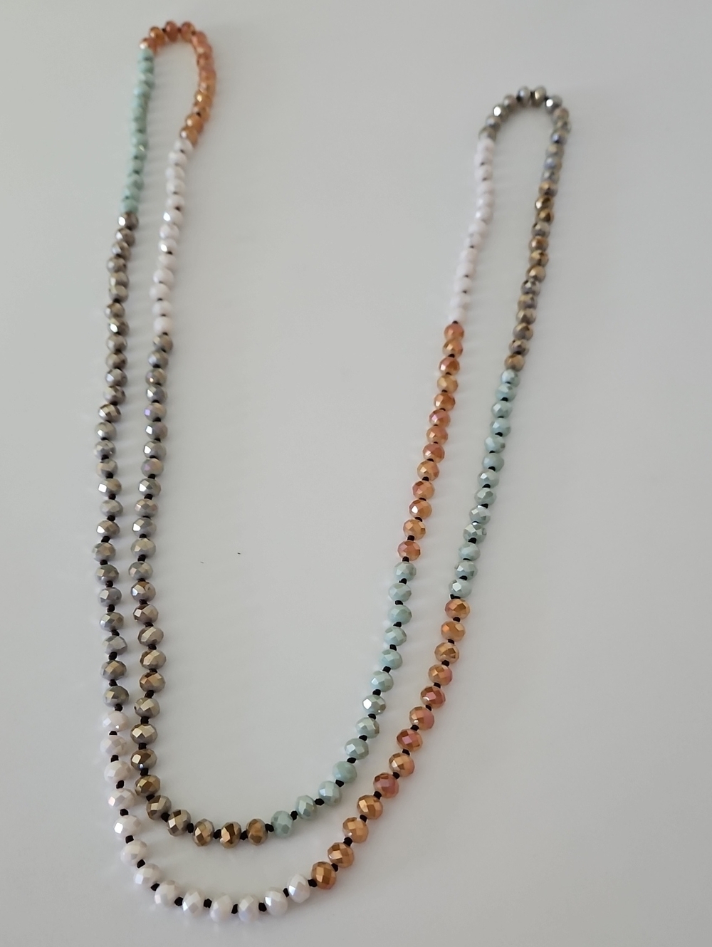 Multi-Color Faceted Bead Necklace - Women's Jewelry